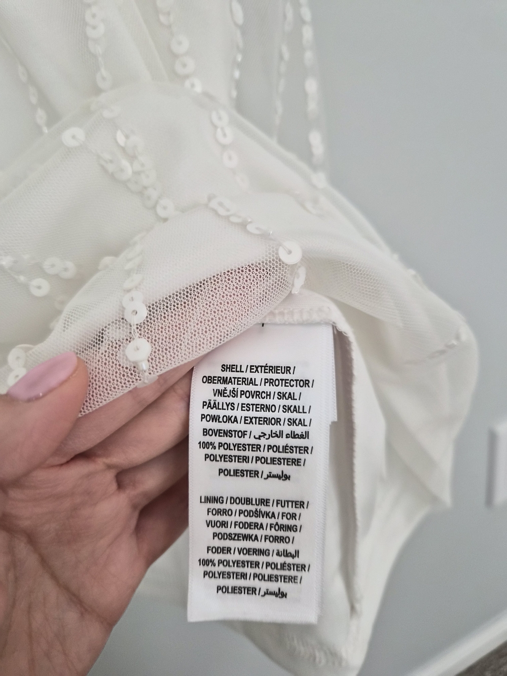 Adrianna Papell White One-Shoulder Beaded Sequin Cocktail Dress Size 6 NWT - Picture 6 of 8